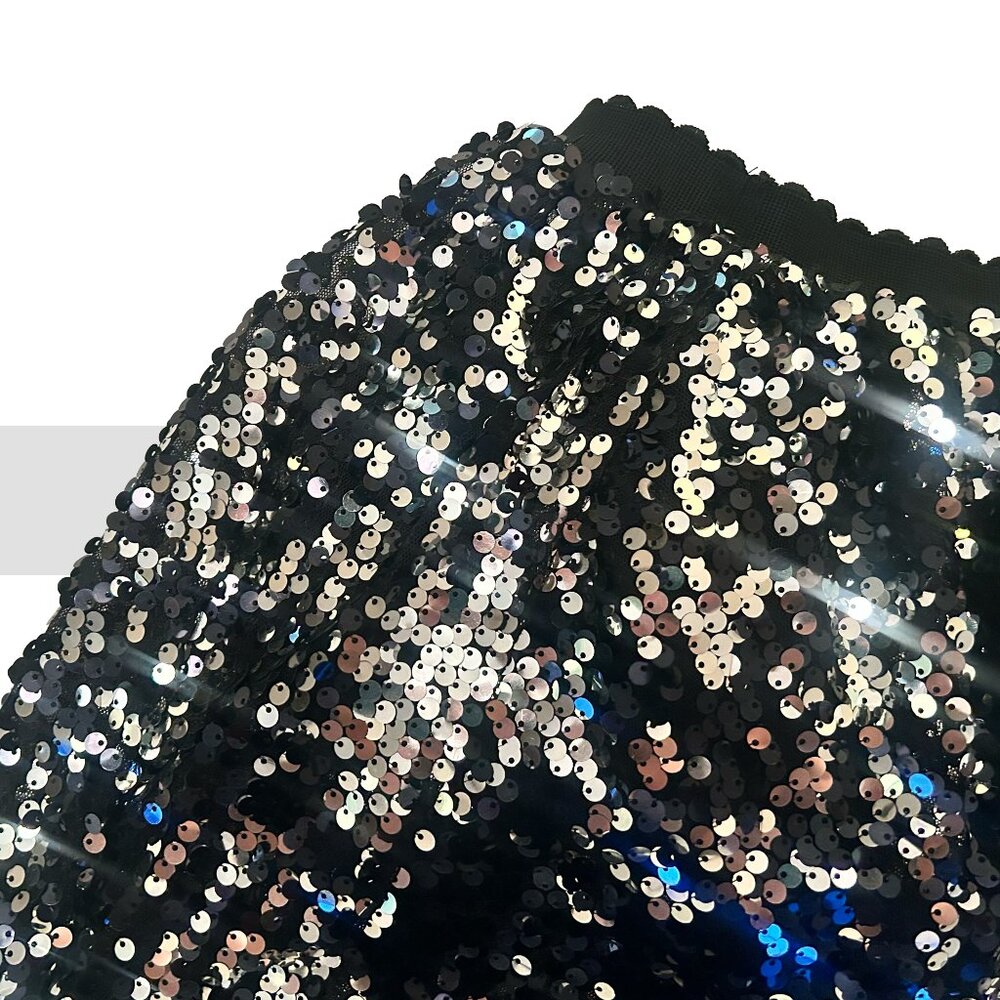 2 Girls size 6 Sequin Skirts (blk and unicorn tone) - Picture 2 of 4